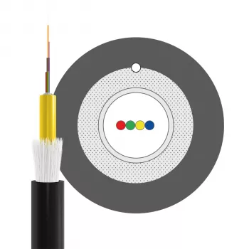 INFRALAN U-DQ(ZN)BH OM1 4G (1x4) Eca 2000N LSZH juodas 5,8 mm šviesolaidinis kabelis 54304.1D-E2