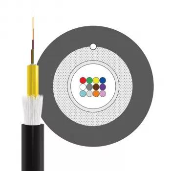 INFRALAN U-DQ(ZN)BH OM3 12G (1x12) Eca 2000N LSZH juodas 5,8 mm šviesolaidinis kabelis 54512.1D-E2