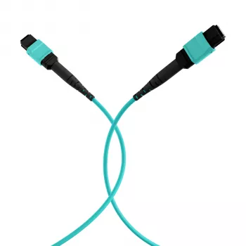 EFB Elektronik MPO-PLUS female to MPO-PLUS female OM3 12-fiber Type B LSZH aqua komutacinis kabelis, 10 m MPOF12MPOFOM3-10