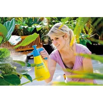 GLORIA Hobby 100 rankinis slėginis purkštuvas 1,3 L mėlynas geltonas plastikinis žalvarinis/plastikinis 3 bar 000015.0000