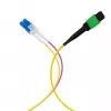 EFB Elektronik MPO-PLUS/APC(F) į LC trunk kabelis, OS2 vienmodis, 12 pluoštų, Type B poliškumas, LSZH geltonas, 1 m MPOF12LCOS2-1