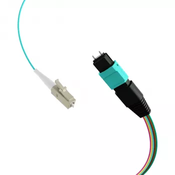 EFB Elektronik MPOM12LCOM3-0,4 MPO-PLUS (M) į LC fanout kabelis OM3 12 pluoštų Type B LSZH Aqua 0,4m