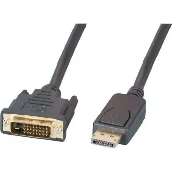 EFB Elektronik DisplayPort į DVI-D kabelis, 2 m, juodas, lietas, sparnuotieji varžtai K5564SW.2