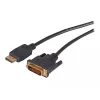 EFB Elektronik DisplayPort į DVI-D kabelis, 2 m, juodas, lietas, sparnuotieji varžtai K5564SW.2