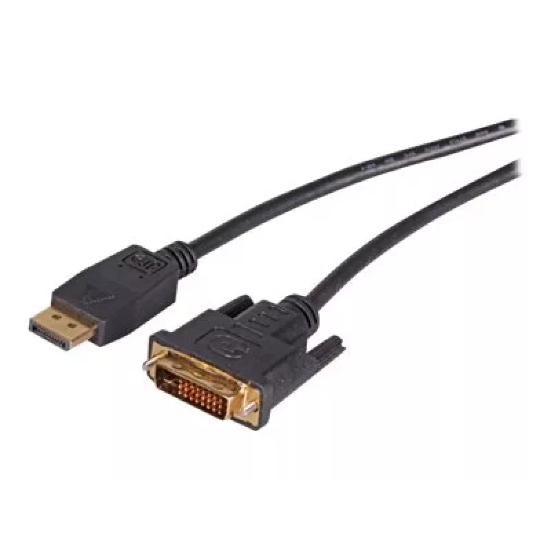 EFB Elektronik DisplayPort į DVI-D kabelis, 2 m, juodas, lietas, sparnuotieji varžtai K5564SW.2