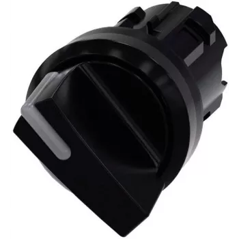 Siemens SIRIUS ACT 3SU10022BC100AA0 perjungiklio galvutė, 22 mm, 2 padėčių, fiksuojama, juodas plastikinis priekinis žiedas, galima apšviesti