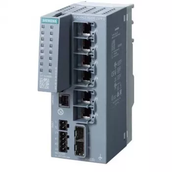 Siemens SCALANCE XC206-2SFP G valdomas pramoninis Ethernet komutatorius, 6x Gigabit RJ45, 2x SFP, DIN bėgelis, 24V DC, -40 iki 70°C 6GK52062GS002AC2