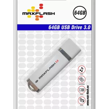 MEMORYSOLUTION MAXFLASH 64GB USB 3.0 didelės spartos USB atmintinė, mažmeninė pakuotė