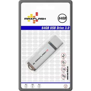 MEMORYSOLUTION MAXFLASH 64GB USB 3.0 didelės spartos USB atmintinė, mažmeninė pakuotė