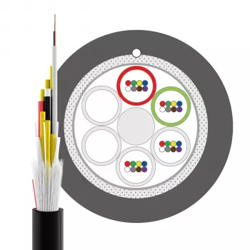 INFRALAN U-DQ(ZN)BH OS2 48E (4x12) Eca 5000N LSZH juodas 11,2mm G657A1 šviesolaidinis kabelis 54448.1D-E5