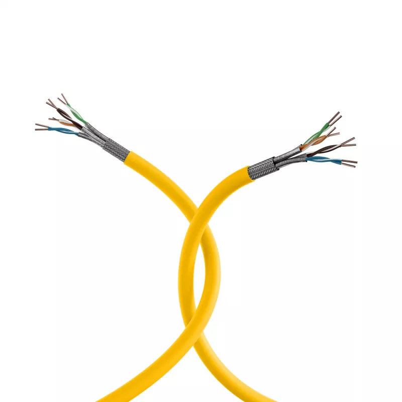 INFRALAN Cat.7A 1250 AWG22 S/FTP 4P CPR Dca 25Gbit/s ready Rapso geltona RAL1021, 500m 999833.500-CPR