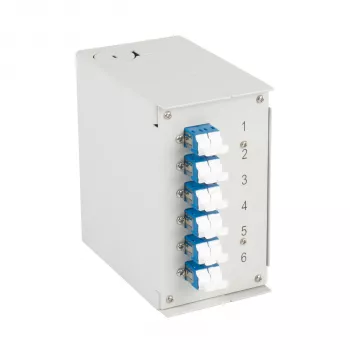 EFB Elektronik DIN bėgio skirstymo dėžė OS2 6x LC-Duplex jungtys be pigtailų (BHS60921.6)