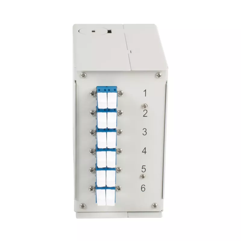 EFB Elektronik DIN bėgio skirstymo dėžė OS2 6x LC-Duplex jungtys be pigtailų (BHS60921.6)