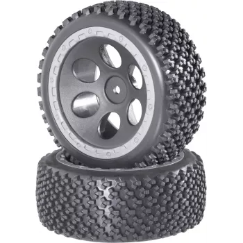 Reely 1:10 Buggy komplektiniai ratai Rally Hole-Design pilki 4 vnt. (RE-6549729)