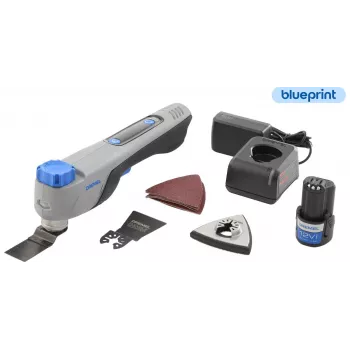 Dremel MM12V-S1 F013CM12JA belaidis daugiafunkcis įrankis su 12V bešlakių varikliu, 1x 2.0Ah baterija, įkrovikliu, minkštuoju krepšiu