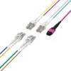 EFB Elektronik MPO-PLUS(F)-LC magistralinis kabelis OM4 8 pluoštų Type B LSZH Heather Violet 2m MPOF08LCOM4-2