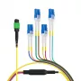 EFB Elektronik MPOF08LCOS2-2 MPO-PLUS/APC(F) į LC OS2 8 pluoštų magistralinis kabelis, Type B, LSZH, geltonas, 2 m