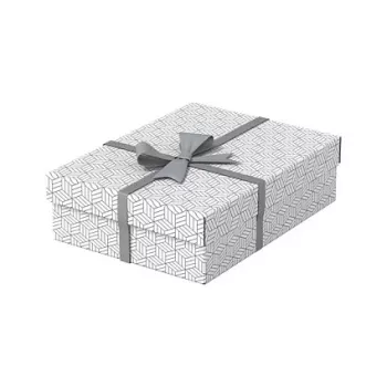 LEITZ Home M 3 dėžučių rinkinys, baltos spalvos, 100% perdirbtas gofruotasis kartonas, nuimamas dangtis 628284
