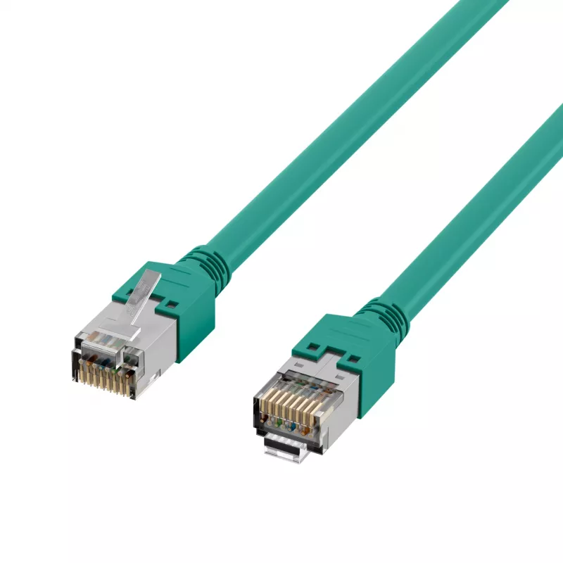 EFB-Elektronik RJ45 komutacinis kabelis Cat.5e SF/UTP LSZH Draka UC300 TM11 žalias 7,5m K8013.7,5