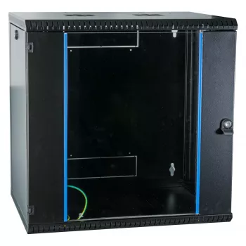 EFB 19 colių sieninis spintos korpusas 12U, fiksuotas, vienos sekcijos, RAL 9005, gylis 600 mm (691712VTS.60)