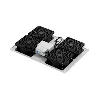 EFB Elektronik PEL-LFD04ET.GR stogo ventiliatorių blokas 19 inch spintoms, 1080 m³/h, pilkas
