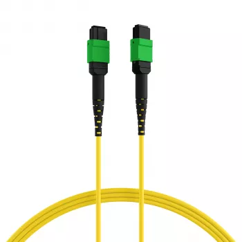 EFB Elektronik MPOF12MPOFOS2-2 MPO-PLUS APC Female to MPO-PLUS APC Female OS2 Single-mode 12-Fiber Type B LSZH Yellow komutacinis kabelis, 2m
