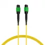 EFB Elektronik MPOF8MPOFOS2-3 MPO-PLUS APC female to MPO-PLUS APC female OS2 singlemode 8-fiber Type B LSZH geltonas patch kabelis, 3 m