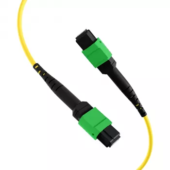 EFB Elektronik MPOF8MPOFOS2-3 MPO-PLUS APC female to MPO-PLUS APC female OS2 singlemode 8-fiber Type B LSZH geltonas patch kabelis, 3 m