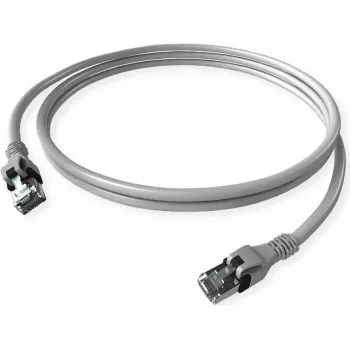ZVK GmbH EasyLan PushPull Cat 6 STP komutacinis kabelis, RJ-45 male to RJ-45 male, 1 m, pilkas, liejamas snagless CPP1OACACA0010