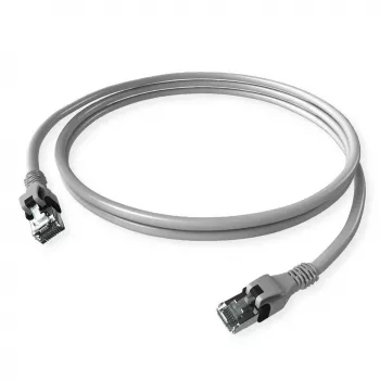ZVK GmbH EasyLan PushPull Cat 6 STP komutacinis kabelis, RJ-45 male to RJ-45 male, 1 m, pilkas, liejamas snagless CPP1OACACA0010