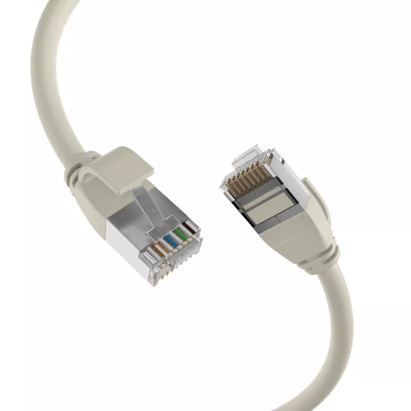 EFB-Elektronik RJ45 tinklo kabelis Cat.6A U/FTP TPE 4mm Ultraflex pilkas 1,5m K5547GR.1,5