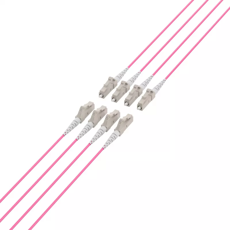 EFB Elektronik OM4 daugiamodis šviesolaidinis magistralinis kabelis U-DQ ZN BH, 8 pluoštai, LC-LC, 160 m, LSZH, akvamarino spalvos, Dca O8322S160OM4