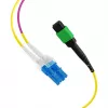 EFB Elektronik MPOF08LCOS2-10 MPO-PLUS/APC(F) į LC OS2 8 pluoštų magistralinis kabelis, Type B, LSZH geltonas, 10m