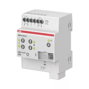 ABB JRA/S2.24.2.2 Žaliuzių/rolo užuolaidų pavara, 2 kanalų, 24V, rankinis valdymas, KNX 2CDG110295R0011