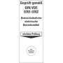 HEIN 178140 patikros etiketė pagal DIN VDE 0701-0702, lipni, geltona, 50 x 25 mm, 100 vnt.
