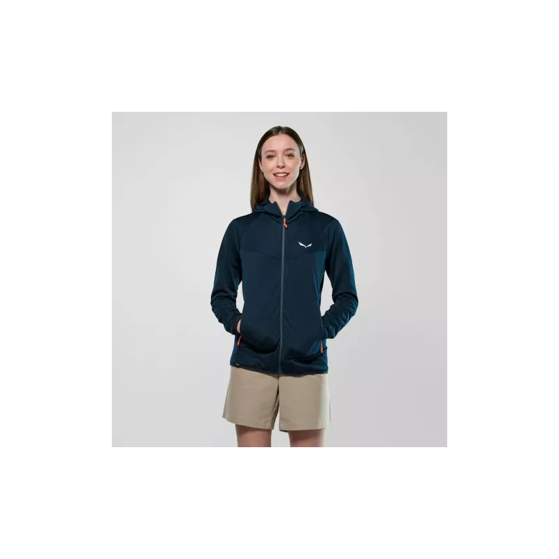 Salewa Puez Altavia PL HD moteriškas flisinis švarkas su gobtuvu - Navy Blazer XS