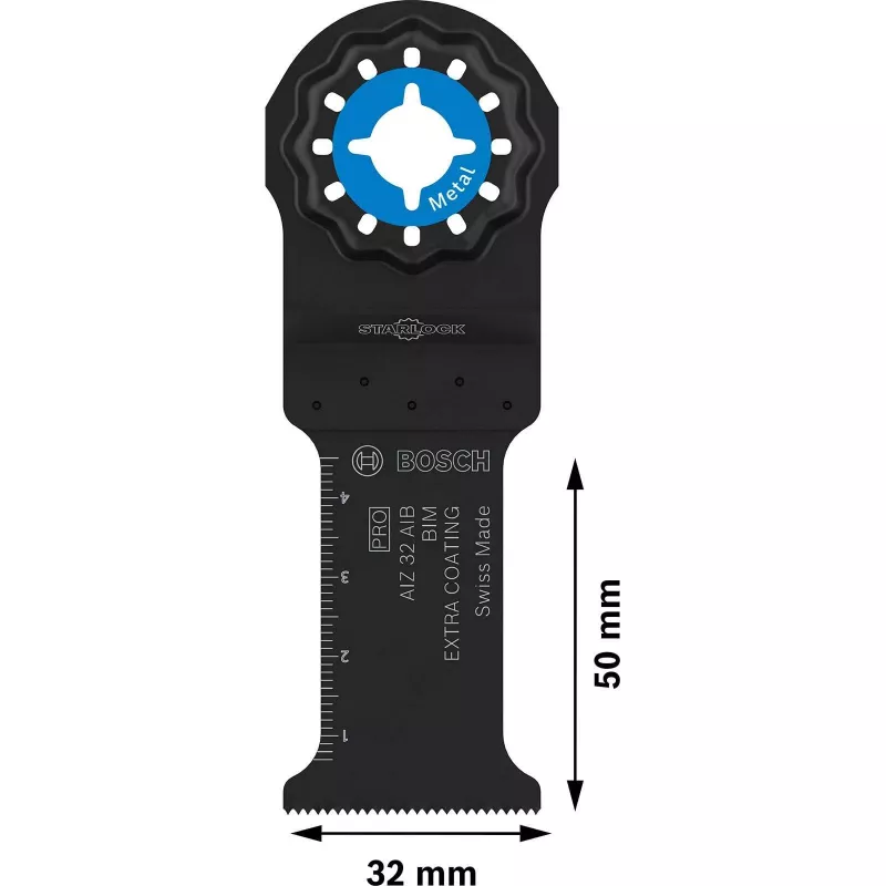 Bosch Professional Starlock AIZ 32 AIB įleidžiamojo pjovimo ašmenys, 32 x 50 mm, Bi-Metal 2608669077