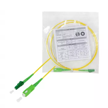 LogiLink FPSLS50 vienmodis OS2 šviesolaidinis pataisos kabelis, SC/APC į LC/APC, 9/125 µm, 50 m, geltonas
