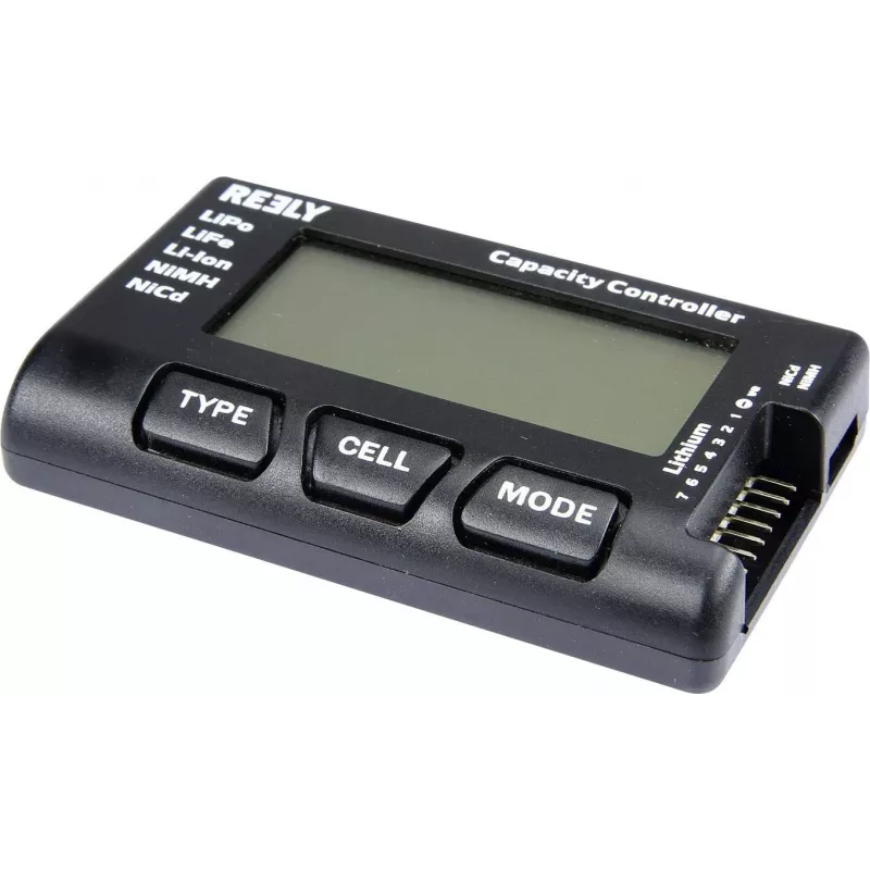 Reely LiPo-Checker 1-7S baterijų tikrintuvas su LCD įtampos ekranu RE-6546762