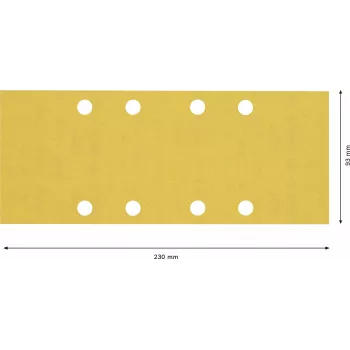 Bosch Accessories 2608901665 šlifavimo popierius orbitiniam šlifuokliui, grūdėtumas 240 (L x W) 133 mm x 80 mm, 50 vnt.