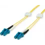 EasyLan FO optinis pataisų kabelis LC Single-Mode Duplex OS2 9/125µm geltonas 3m LSD02200030
