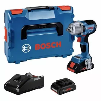 Bosch Professional GDS 18V-450 HC 06019K4003 akumuliatorinis smūginis veržliasukis 18V su 2x 5.0Ah baterijomis, įkrovikliu ir L-BOXX