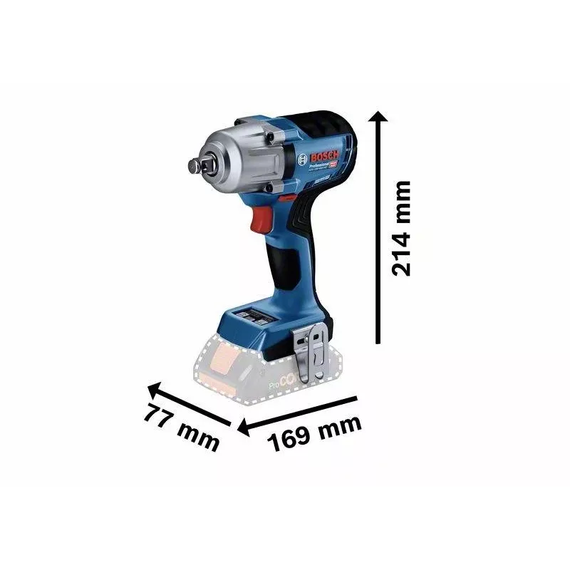 Bosch Professional GDS 18V-450 HC 06019K4003 akumuliatorinis smūginis veržliasukis 18V su 2x 5.0Ah baterijomis, įkrovikliu ir L-BOXX