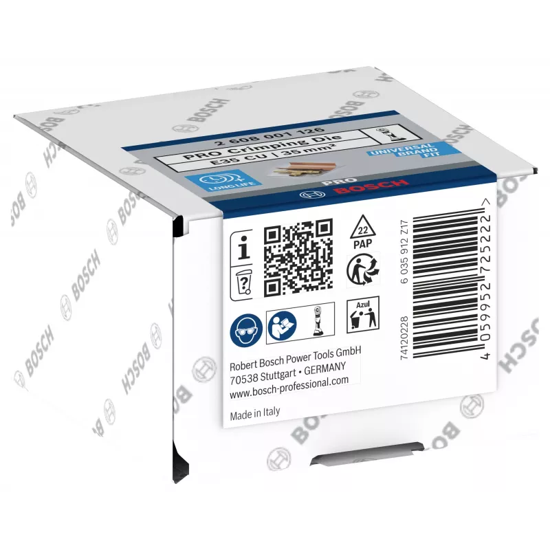 Bosch 2608001126 presavimo antgalių rinkinys 35 mm² vamzdeliniams kabelių antgaliams ir jungtims