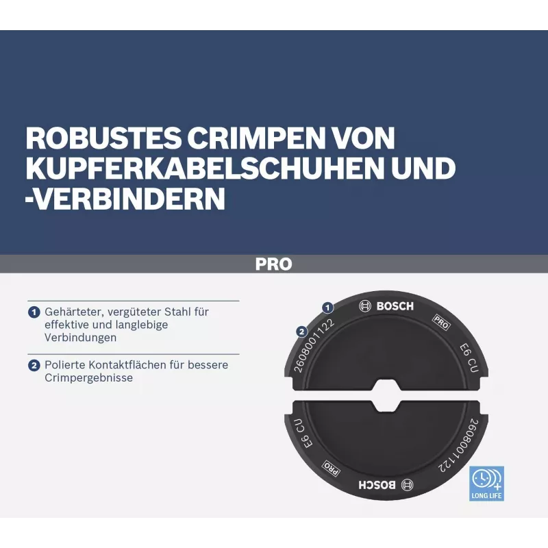 Bosch 2608001126 presavimo antgalių rinkinys 35 mm² vamzdeliniams kabelių antgaliams ir jungtims