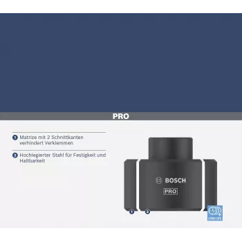 Bosch 2608001168 presavimo matrica 240 mm² vamzdiniams antgaliams ir jungtims, šešiakampis profilis
