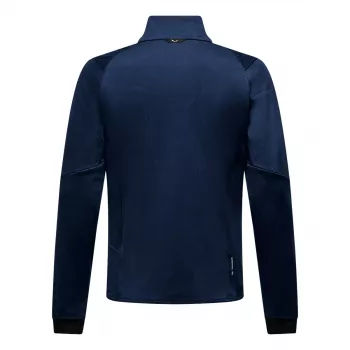 Salewa Sella Crevasse Sweatshirt Dark Denim L (EU 50) vyriškas flisas su visu užtrauktuku iš Polarlite