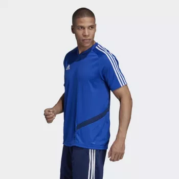 Adidas Tiro 19 treniruočių marškinėliai trumpomis rankovėmis iš poliesterio juodi/balti vyrams S