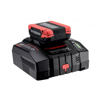 Metabo ASC 290 Air Cooled greitasis įkroviklis 12-36 V, 8.0 A, Li-Ion/LiHD, tvirtinamas prie sienos, LED ekranas 627370000