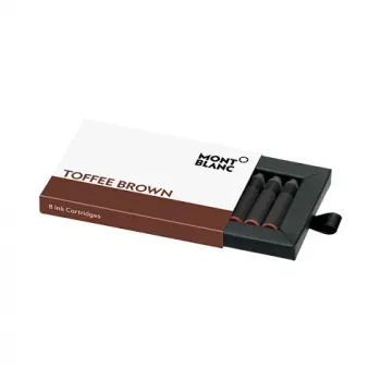 Montblanc Toffee Brown rašalo kasetės plunksnakočiams, 8 vnt. (105189)